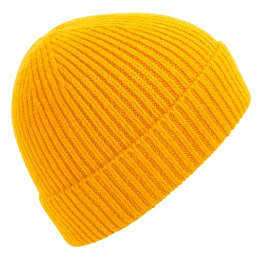 Beechfield Engineered Knit Ribbed Beanie Gelb Sun Yellow One Size von Beechfield