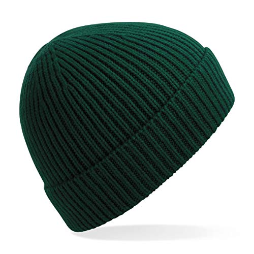 Beechfield Engineered Knit Ribbed Beanie Grün Bottle Green One Size von Beechfield