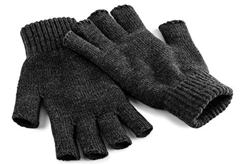Beechfield Herren Fingerlose, Anthrazit, S/M Handschuhe für kaltes Wetter von Beechfield