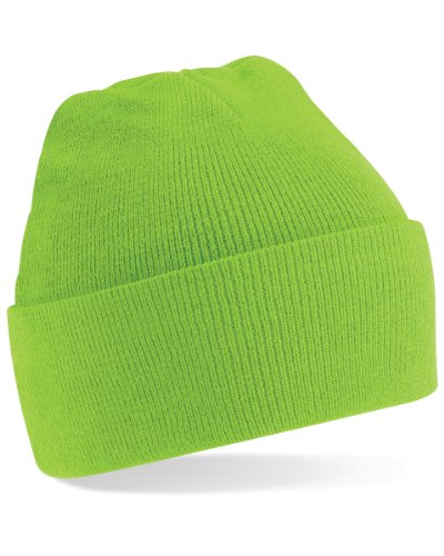 Beechfield Herren Turn-up Beanie Baseballkappe, Grün (Lime Green), Einheitsgröße von Beechfield