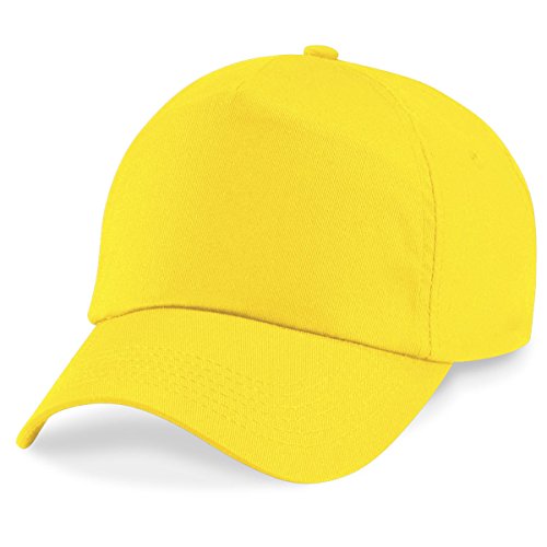 Beechfield Junior Original 5 Panel Cap, Gelb von Beechfield