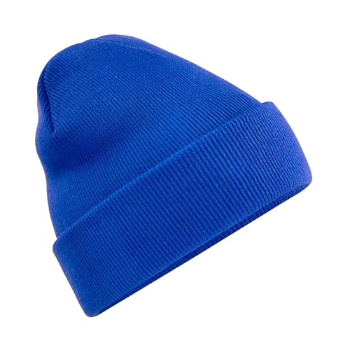 Beechfield Kinder-Acryl-Strickmütze / Beanie, Unisex, für Schule, blau von Beechfield