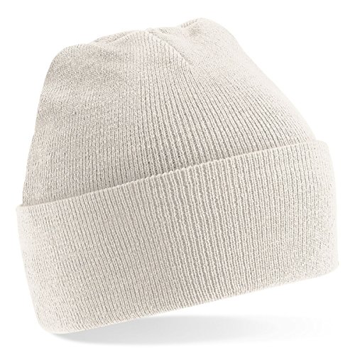Beechfield, Acryl-Strickmütze für Erwachsene, zum Aufschlagen, Unisex Gr. Einheitsgröße, beige von Beechfield