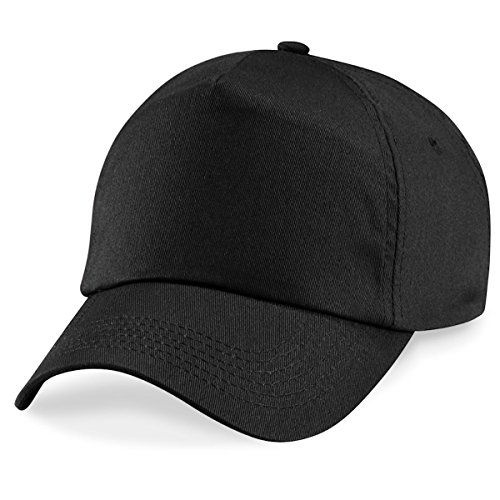 Beechfield Original 5 Panel Cap, verschiedene Farben Schwarz von Beechfield