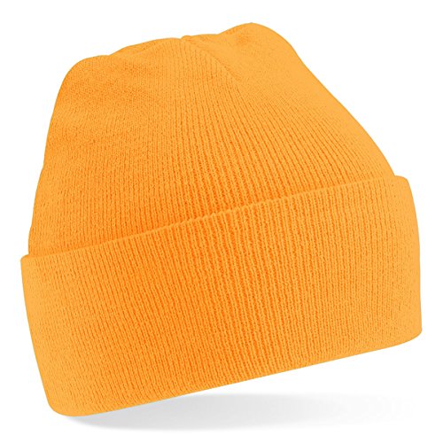 Beechfield, Acryl-Strickmütze für Erwachsene, zum Aufschlagen, Unisex Gr. Einheitsgröße, Fluoreszierendes Orange von Beechfield