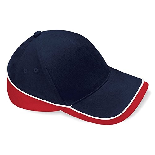 Beechfield Teamwear Competition Cap in Navy / red von Beechfield