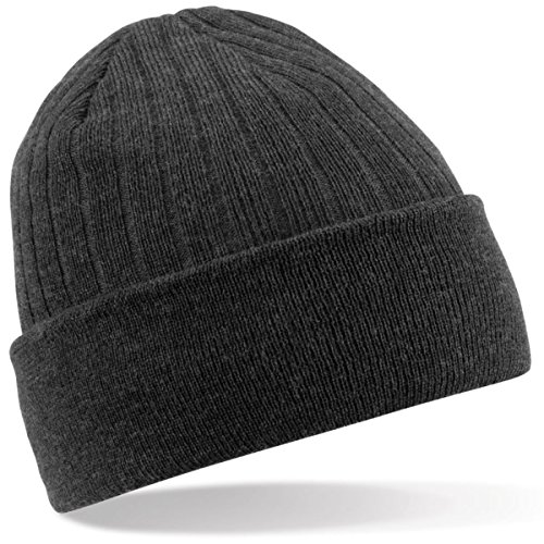 Beechfield Thinsulate Beanie in dark graphite von Beechfield