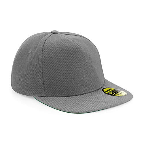 Beechfield Unisex 5-Panel Cap Grau Grau Snapback Cap Mütze von Beechfield