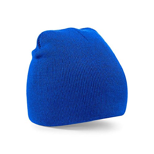 Beechfield Unisex B44 Beanie Knitted Baseballkappe, Blau (Bright Royal), Einheitsgröße von Beechfield