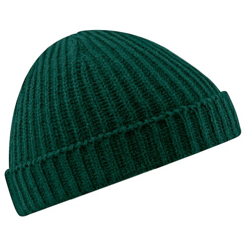 Beechfield Unisex Retro Trawler Winter Beanie Mütze Baseballkappe, Grün (Flasche grün 000), One Size von Beechfield