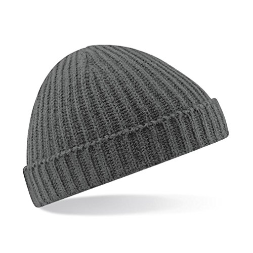 Beechfield Unisex Trawler Beanie Hat Baseball Cap, Grau (Smoke Grey 000), Einheitsgröße von Beechfield