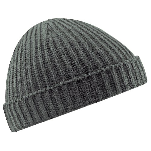 Beechfield Unisex Retro Trawler Winter Beanie Hat Baseballkappe, Grau (Rauchgrau), Einheitsgröße von Beechfield