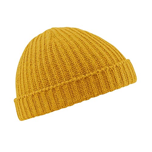 Beechfield Unisex Retro Trawler Winter Beanie Hat Baseballkappe, Gold (Senf), Einheitsgröße von Beechfield