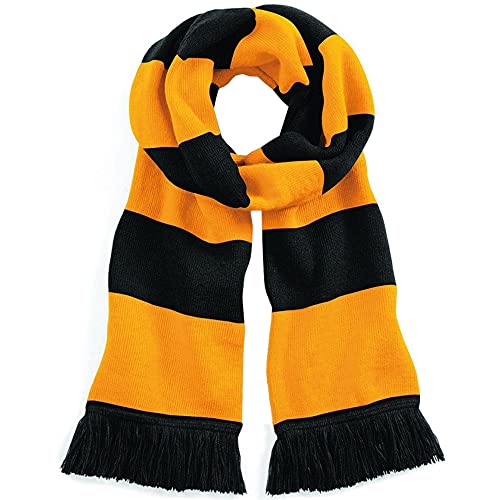 Beechfield Unisex Stadium Scarf Schal, Mehrfarbig (Black/Gold 00), One Size von Beechfield