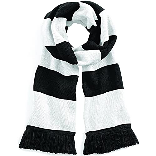 Beechfield Unisex Stadium Scarf Schal, Mehrfarbig (Black/White 00), One Size von Beechfield