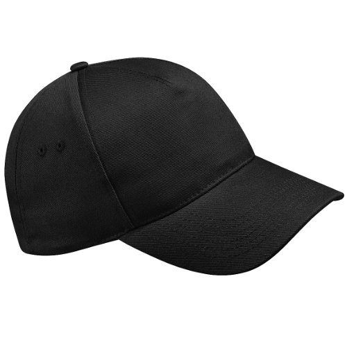 Beechfield Unisex Ultimate 5 Panel Cap Baseballkappe, Schwarz, Einheitsgröße von Beechfield