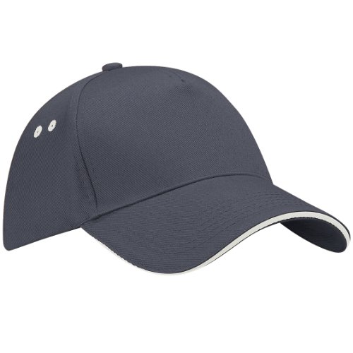 Beechfield B015 Ultimate Cap / Schirmmütze, 5 Panels, Unisex, für Erwachsene, BEE-38, Grau, BEE-38 One size von Beechfield