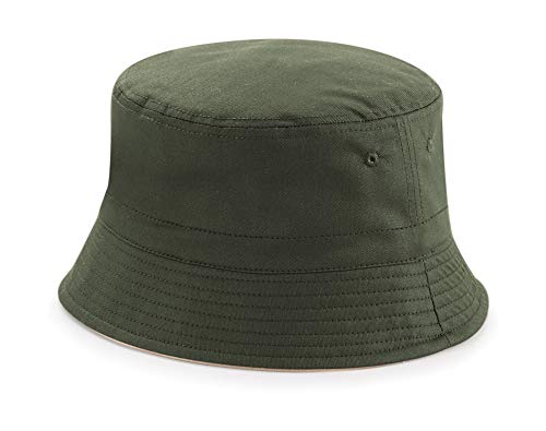 Beechfield Wendbarer Hut, Größe:L/XL, Farbe:Olive Green/Stone von Beechfield