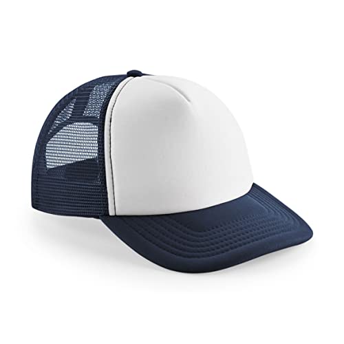 Kids Vintage Snapback Trucker Hip Hop Cap - Farbe: French Navy/White - Größe: One Size von Beechfield