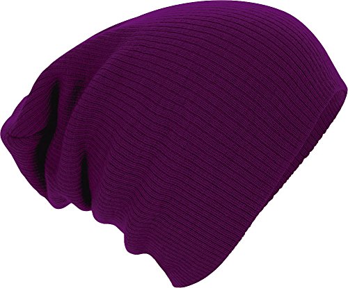 Beechfield Slouch Beanie Strickmütze, Weinrot, Einheitsgröße von Beechfield