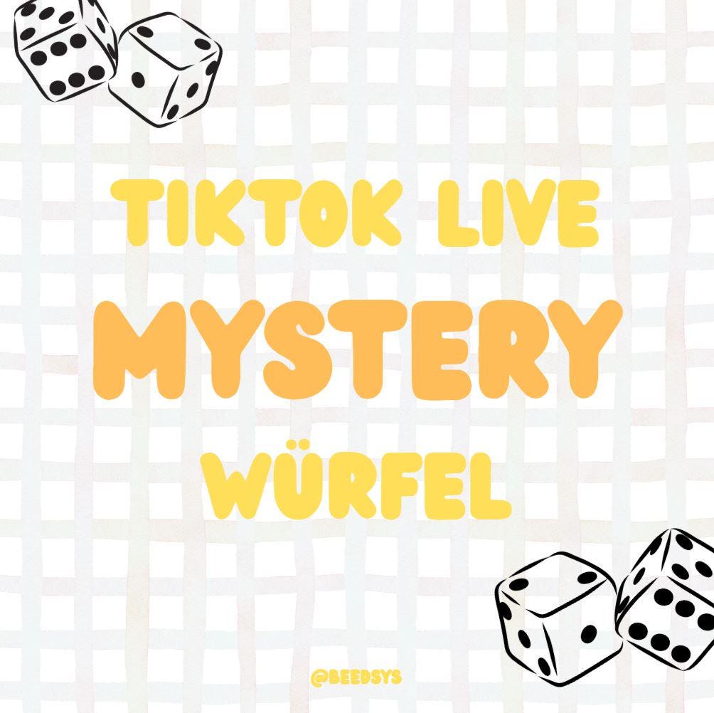 Mystery Würfel-Livestream | Überraschungsprodukt Aus Meinem Shop Tiktok Live Shopping Erlebnis Mystery Würfel-Livestream | Überraschungsprodukt Aus Meinem Shop Tiktok Live Shopping Erlebnis von Beedsys