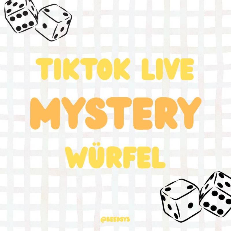 Mystery Würfel-Livestream | Überraschungsprodukt Aus Meinem Shop Tiktok Live Shopping Erlebnis Mystery Würfel-Livestream | Überraschungsprodukt Aus Meinem Shop Tiktok Live Shopping Erlebnis von Beedsys