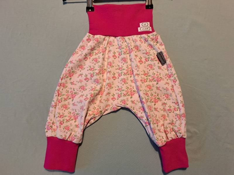 Pumphose Gr. 68, Röschen Rosa/Pink von BeefriendsShop