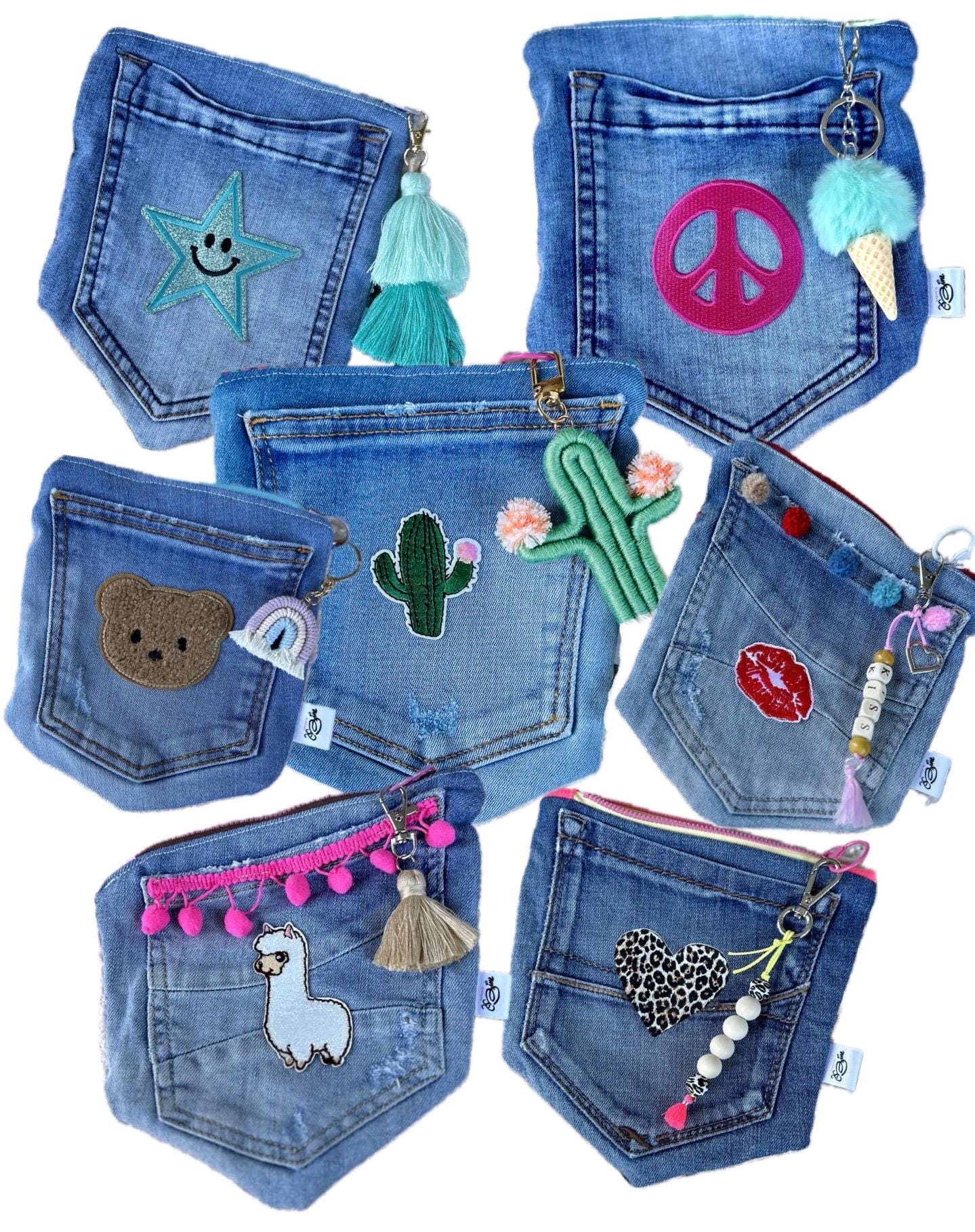 Jeanstäschchen , Tasche Für Krimskrams, Unikat, Geschenkidee von Beehappystyles