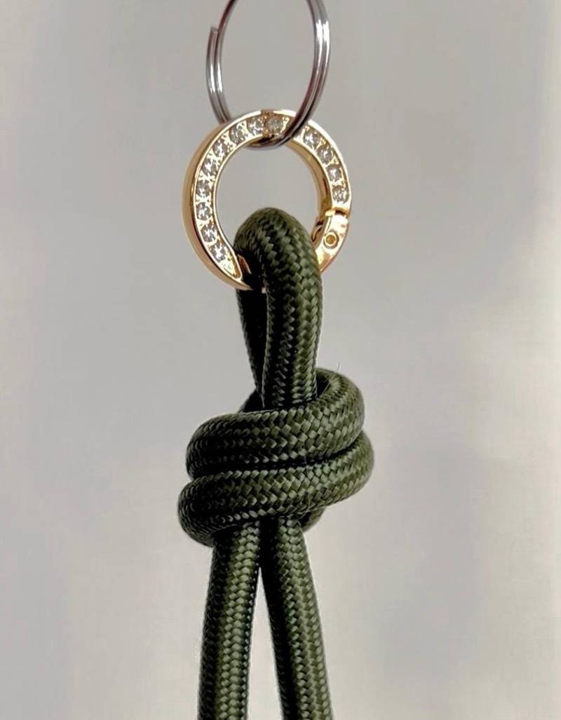 Schlüsselanhänger Mit Rundem Glitzerkarabiner von Beehappystyles