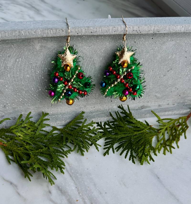 Tannenbaum Ohrstecker Paar Ohrring Schmuck Stern Sternchen Wunsch Glück Aus Edelstahl Schmuck Ohrstecker Ohrringe Weihnachtsbaum von BeekesCreativStudio