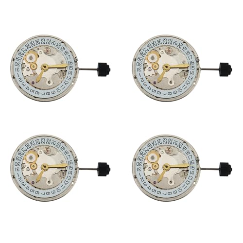 4 x direkter ETA 2824 Datum automatisches mechanisches Uhrwerk Herren-Armbanduhr, silber von Beelooom