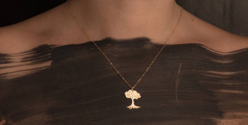 Baum Des Lebens Halskette 14K Gold Filled Stammbaum Anhänger von BeepStudio