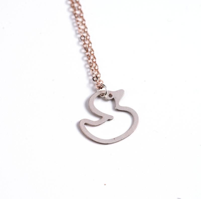 Enten-Icon-Halskette Sterlingsilber-Schmuck von BeepStudio