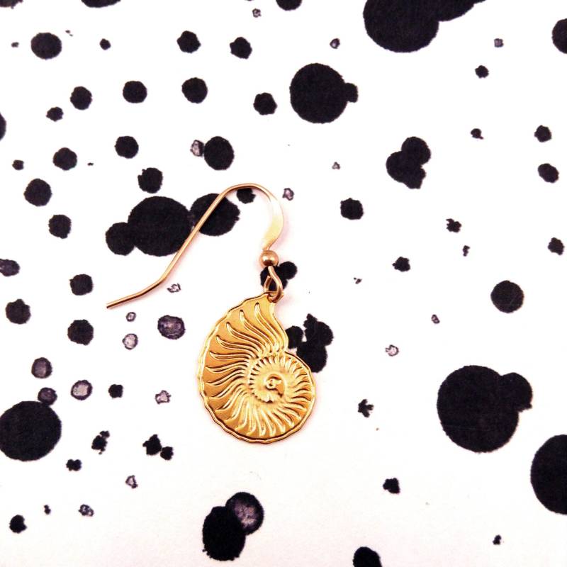 Gold Seashell Ohrringe Sterling Silber Ocean Schmuck von BeepStudio