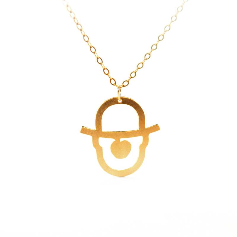 Magritte Halskette "Son Of Man' Vergoldeter Apfelanhänger von BeepStudio