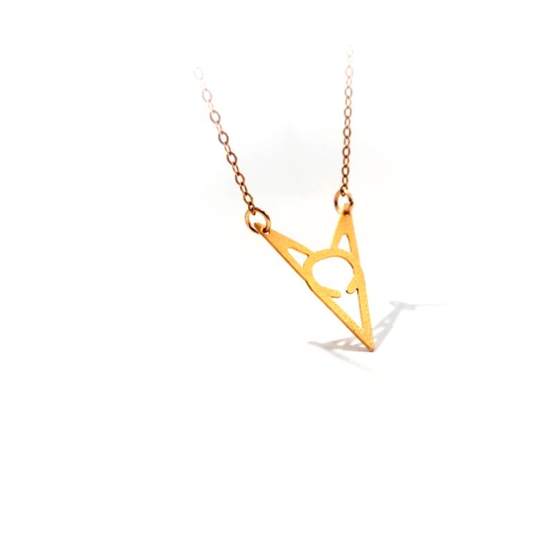Minimalist Fuchs Halskette 14K Gold Filled Tier Schmuck von BeepStudio