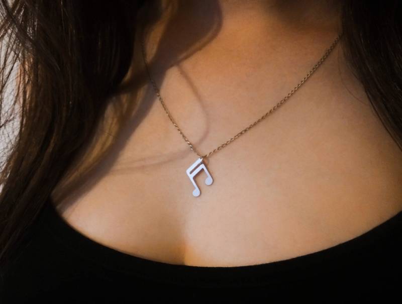 Musik Note Halskette Gold Filled Oder Sterling Silber Anhänger von BeepStudio