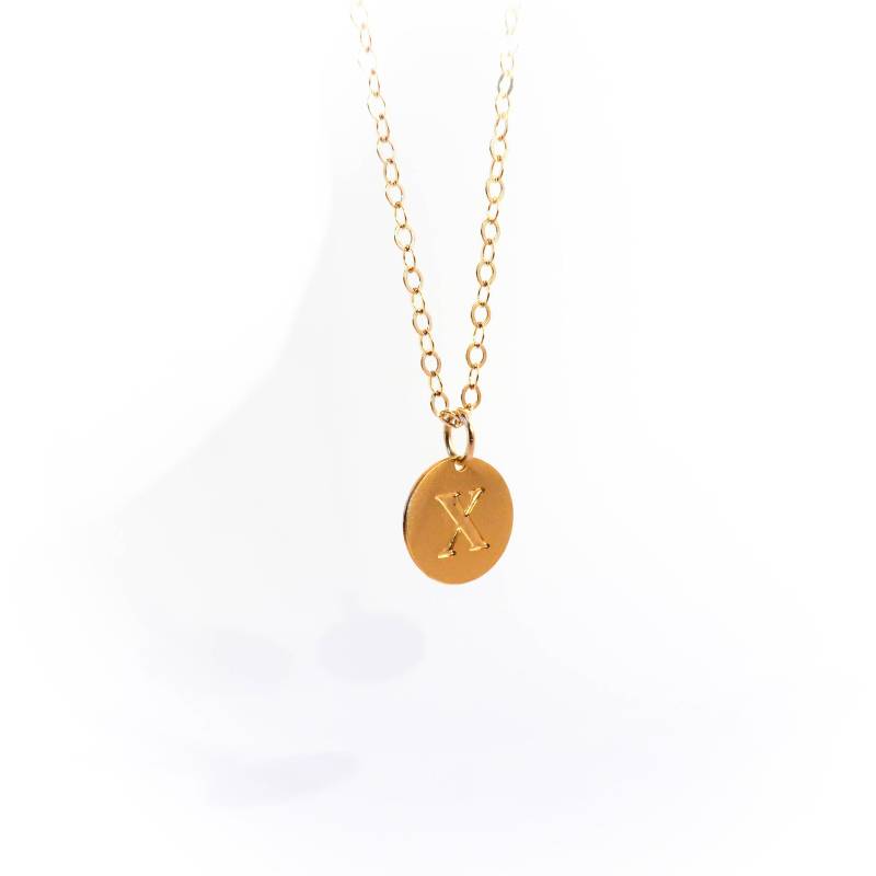 Personalisierter Initialen Anhänger 14K Gold Filled Anhänger, Zierlicher Monogramm Anhänger von BeepStudio