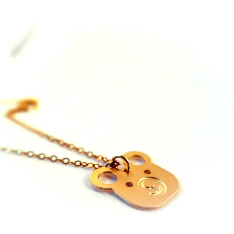 Teddybär Halskette Gold Gefüllt Beep Studio Icon Schmuck von BeepStudio