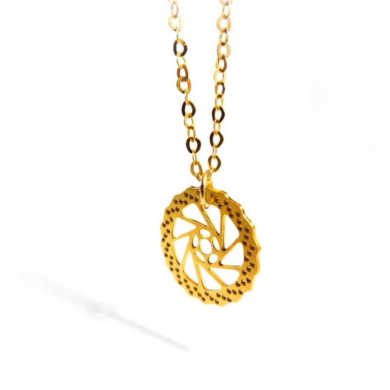 Vergoldete Zahnradkette Unisex-Icon-Schmuck von BeepStudio