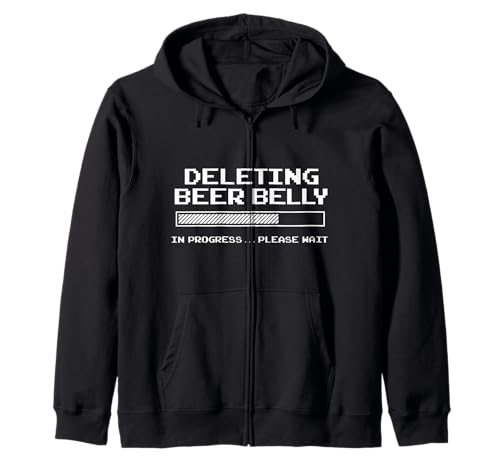 Löschen Bierbauch Bitte warten Sie Loading Bar Lustig Männer Frauen Kapuzenjacke von Beer Belly Deleting Progress Bar