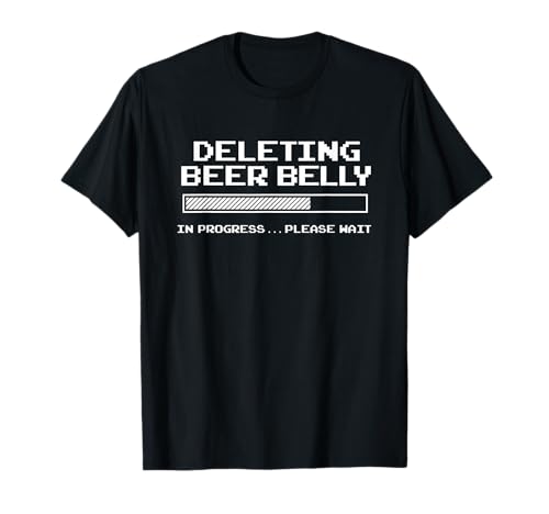 Löschen Bierbauch Bitte warten Sie Loading Bar Lustig Männer Frauen T-Shirt von Beer Belly Deleting Progress Bar