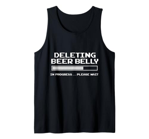 Löschen Bierbauch Bitte warten Sie Loading Bar Lustig Männer Frauen Tank Top von Beer Belly Deleting Progress Bar