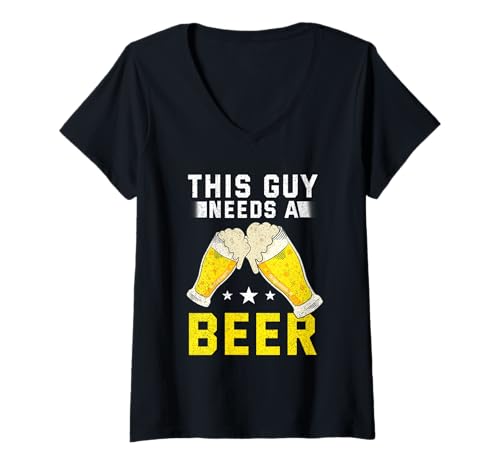 Damen Dieser Typ braucht einen Bierliebhaber, Trinker, Sarkasmus, Bier trinkt T-Shirt mit V-Ausschnitt Damen Dieser Typ braucht einen Bierliebhaber, Trinker, Sarkasmus, Bier trinkt T-Shirt mit V-Ausschnitt von Beer Connoisseur Beer Drinking Beer Tasting Men