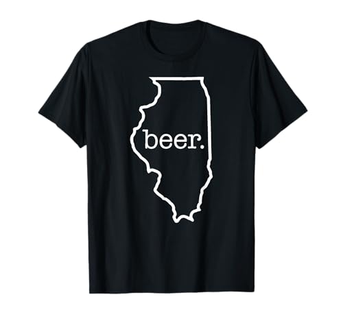 Craft Beer Lover Illinois Beer State of Illinois Herren Damen T-Shirt Craft Beer Lover Illinois Beer State of Illinois Herren Damen T-Shirt von Beer Micro Brewery Drink Local Beer Drinker Tshirt