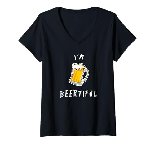 Damen Beertiful Lustiges Geschenk für Biertrinker Bier Fan Kneipe T-Shirt mit V-Ausschnitt Damen Beertiful Lustiges Geschenk für Biertrinker Bier Fan Kneipe T-Shirt mit V-Ausschnitt von Beertiful Lustiges Geschenk für Biertrinker Bier