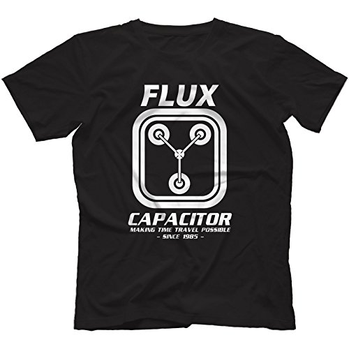 Flux Capacitor Back to The Future Inspired T-Shirt, Schwarz, Medium von Bees Knees Tees