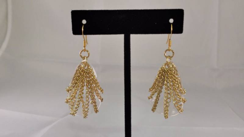 Goldene Kette & Swarovski Kristall Ohrringe von BeesArtHive1