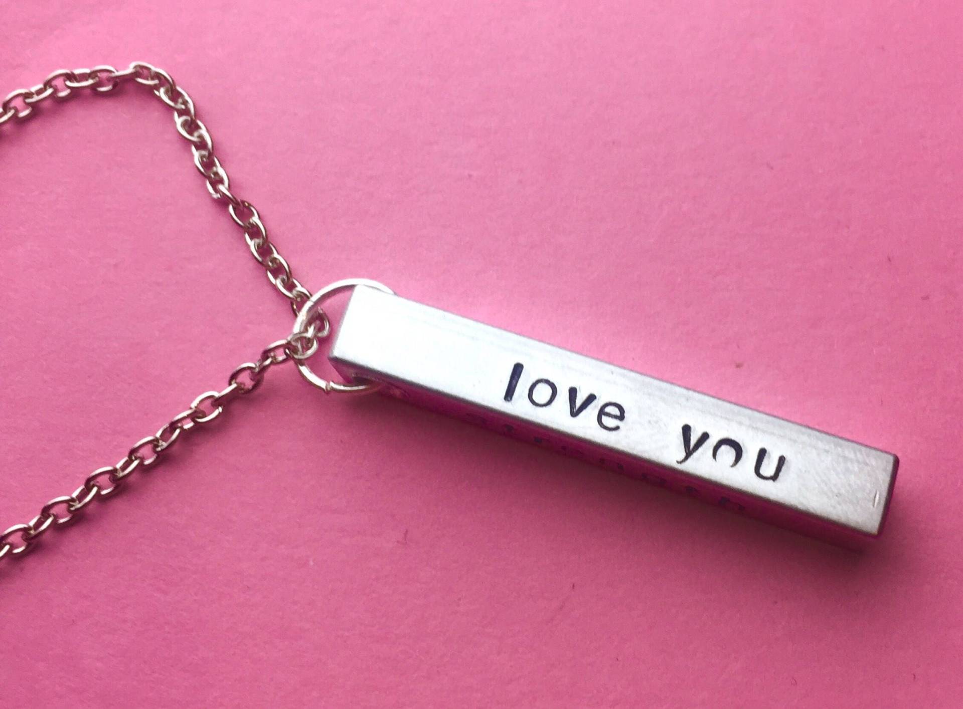 Freund Geschenke Jahrestag, Liebe Dich So, Personalisieren Sie Es, Namen Halskette Für Männer, Geschenk Freundin Halsketten Sterling Silber von BeesHandStampedGifts