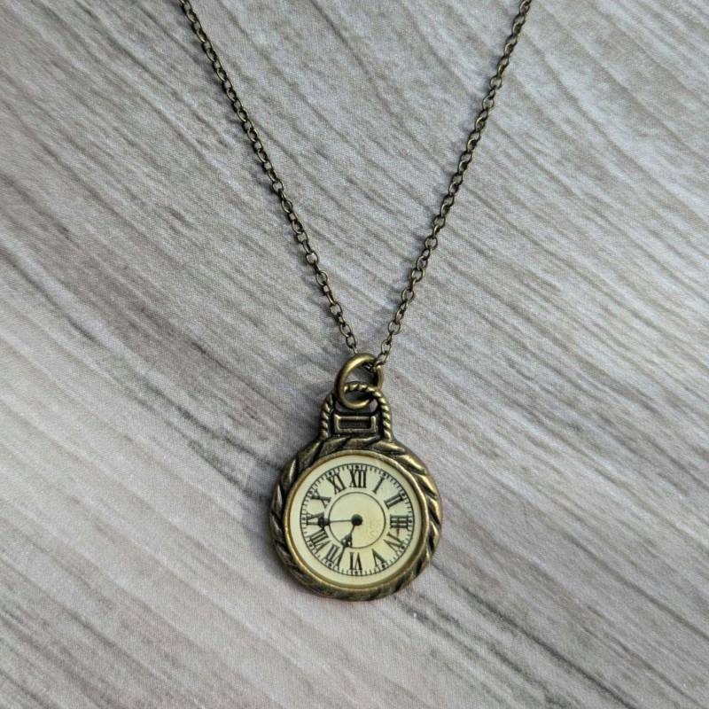 Antike Messing Uhr Halskette von BeesHandmadeJewelry